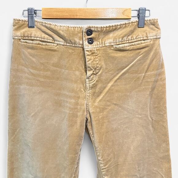 Y2K Express Gold Velvet Bootcut Pants Size 10 Boho Classic Heritage Preppy - Picture 5 of 10